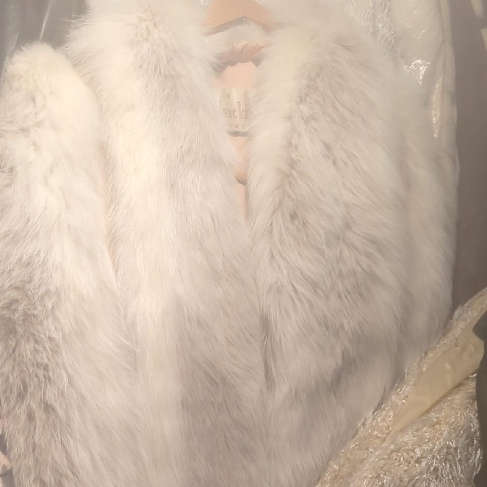Elegant White Fur Coat